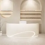 Luxury Curved Reception Desk - Salon & MedSpa Counter