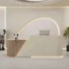 Curved Reception Desk -  Salon & Training Center Counter