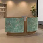 Curved Salon Reception Desk - Beauty & Boutique Counter
