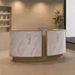Curved Salon Reception Desk - Beauty & Boutique Counter
