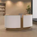 Curved Salon Reception Desk - Beauty & Boutique Counter