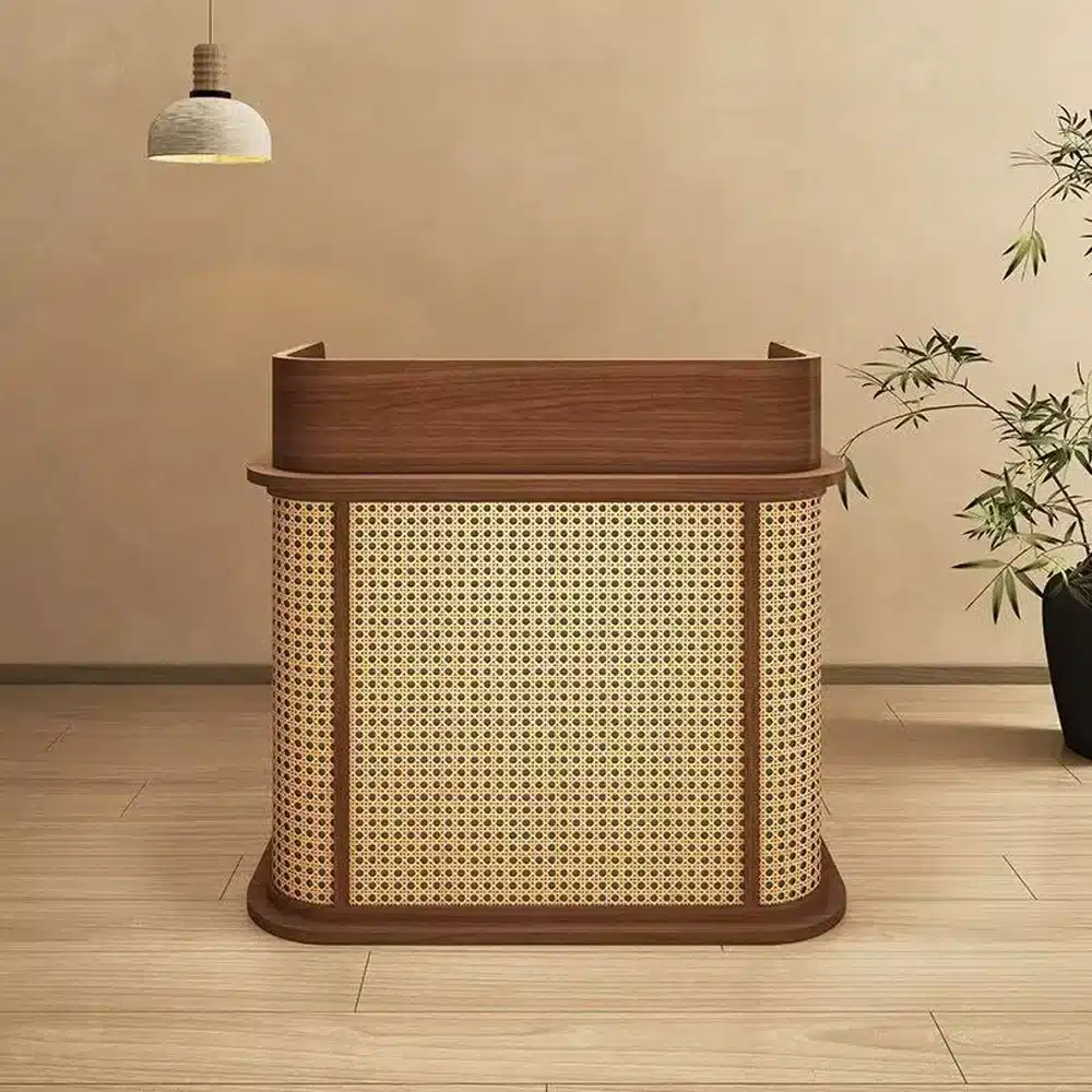 Luxury Rattan Reception Desk - Restaurant & Café Counter Luxury Rattan Reception Desk - Restaurant & Café Counter