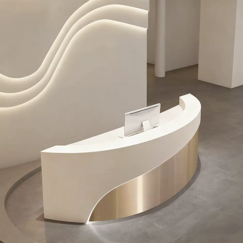 Modern Curved Reception Desk Modern Curved Reception Desk