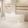 Luxury Curved Reception Desk - Salon & MedSpa Counter Luxury Curved Reception Desk - Salon & MedSpa Counter