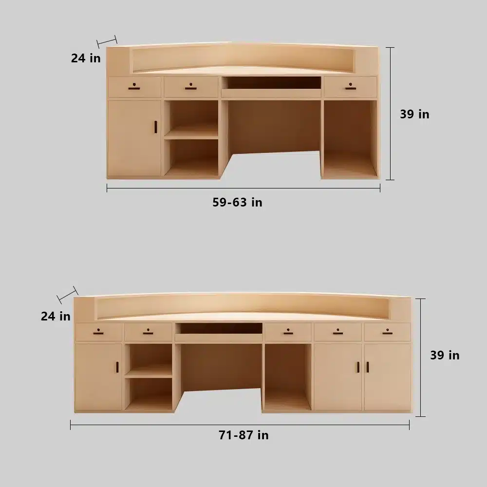 Modern Curved Reception Desk Modern Curved Reception Desk
