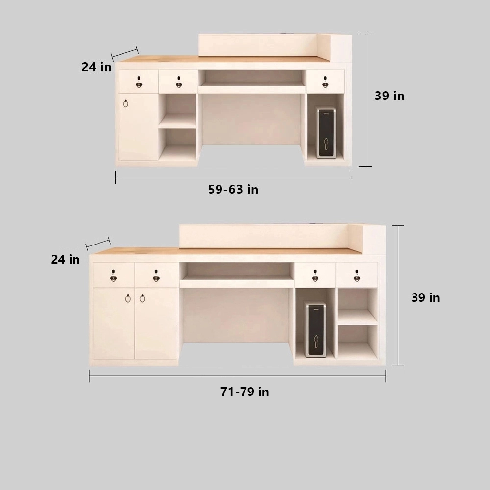Luxury Wabi-Sabi Reception Desk - Salon & Boutique Counter