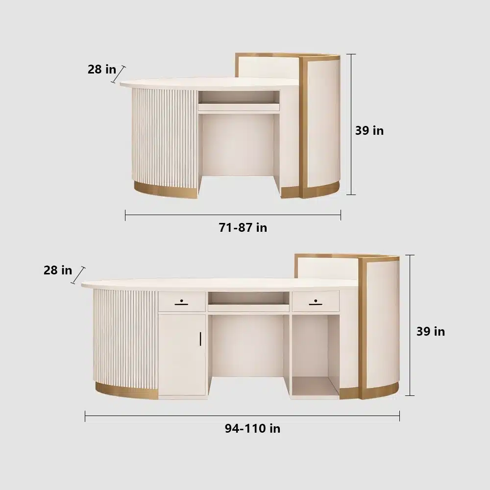 Luxury Lacquer Reception Desk - Medical Spa Clinic Counter Luxury Lacquer Reception Desk - Medical Spa Clinic Counter