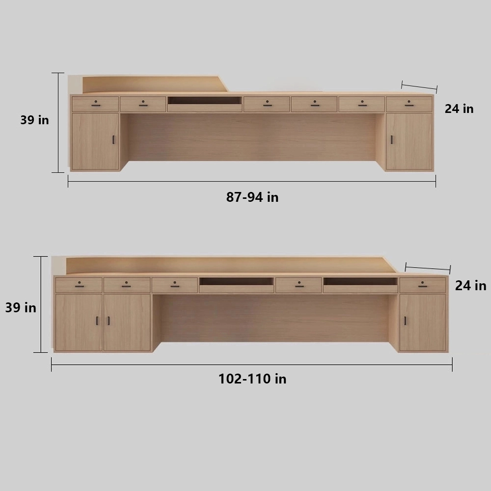 Curved Reception Desk -  Salon & Training Center Counter
