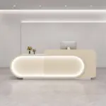 Curved Front Reception Desk - Stylish Cashier Solution