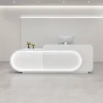 Curved Front Reception Desk - Stylish Cashier Solution