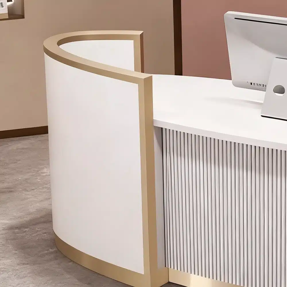 Luxury Lacquer Reception Desk - Medical Spa Clinic Counter Luxury Lacquer Reception Desk - Medical Spa Clinic Counter