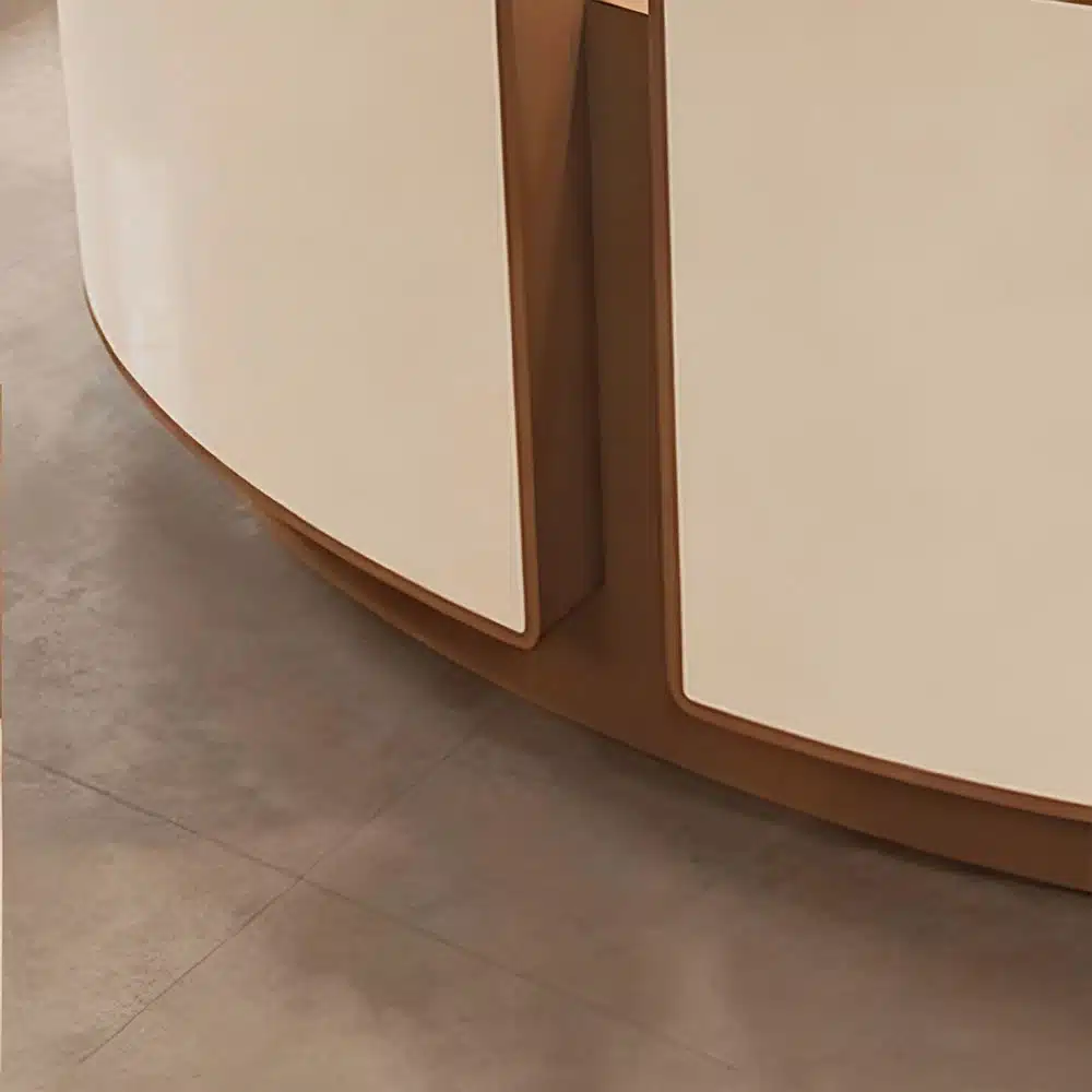 Curved Salon Reception Desk - Beauty & Boutique Counter Curved Salon Reception Desk - Beauty & Boutique Counter