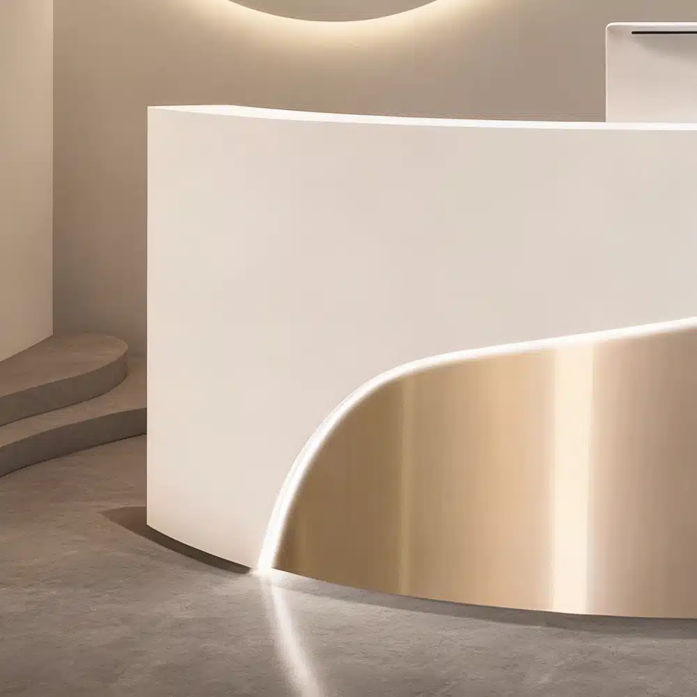 Modern Curved Reception Desk Modern Curved Reception Desk