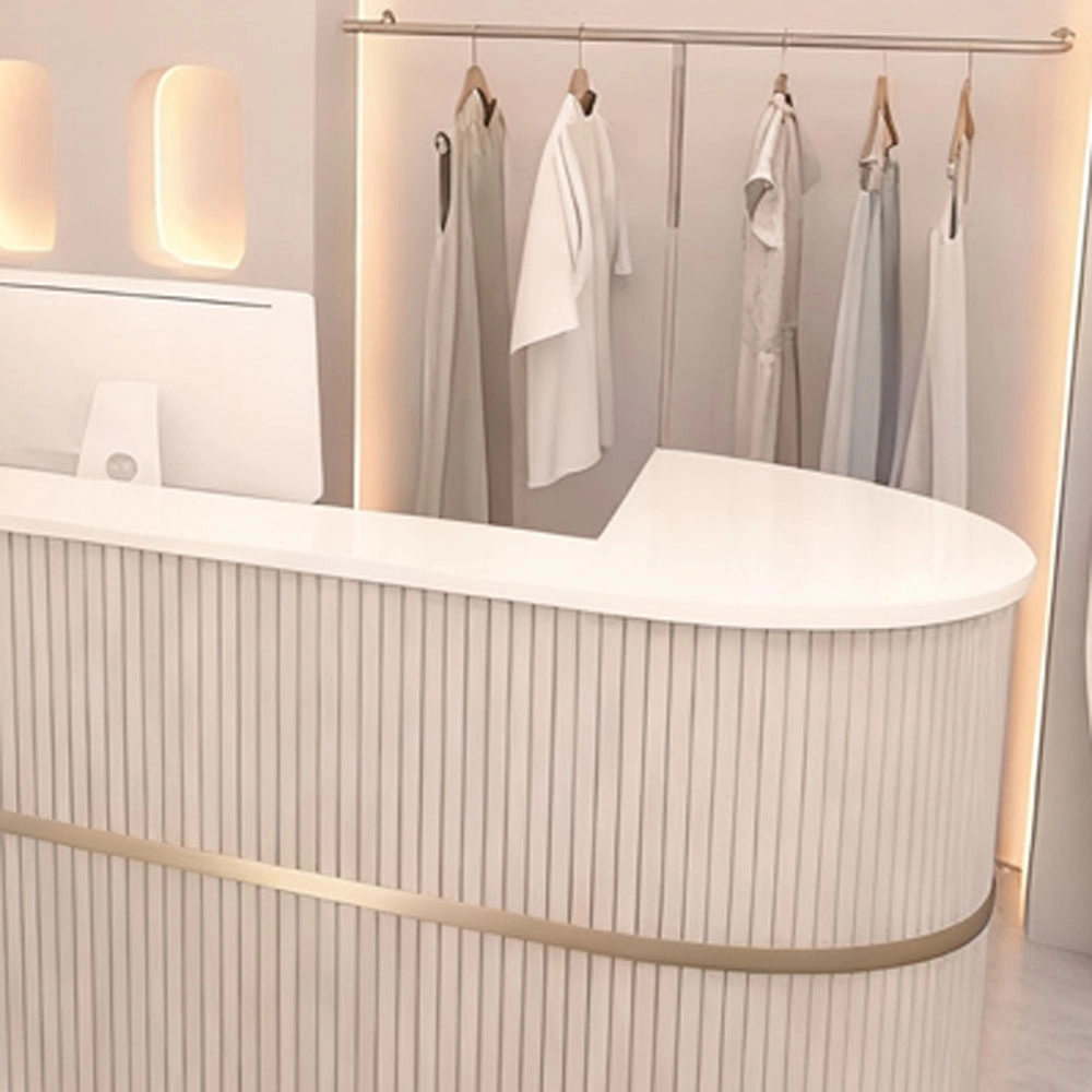 Luxury Boutique Counter - Modern Reception Desk for Salon & Apparel Store Luxury Boutique Counter - Modern Reception Desk for Salon & Apparel Store