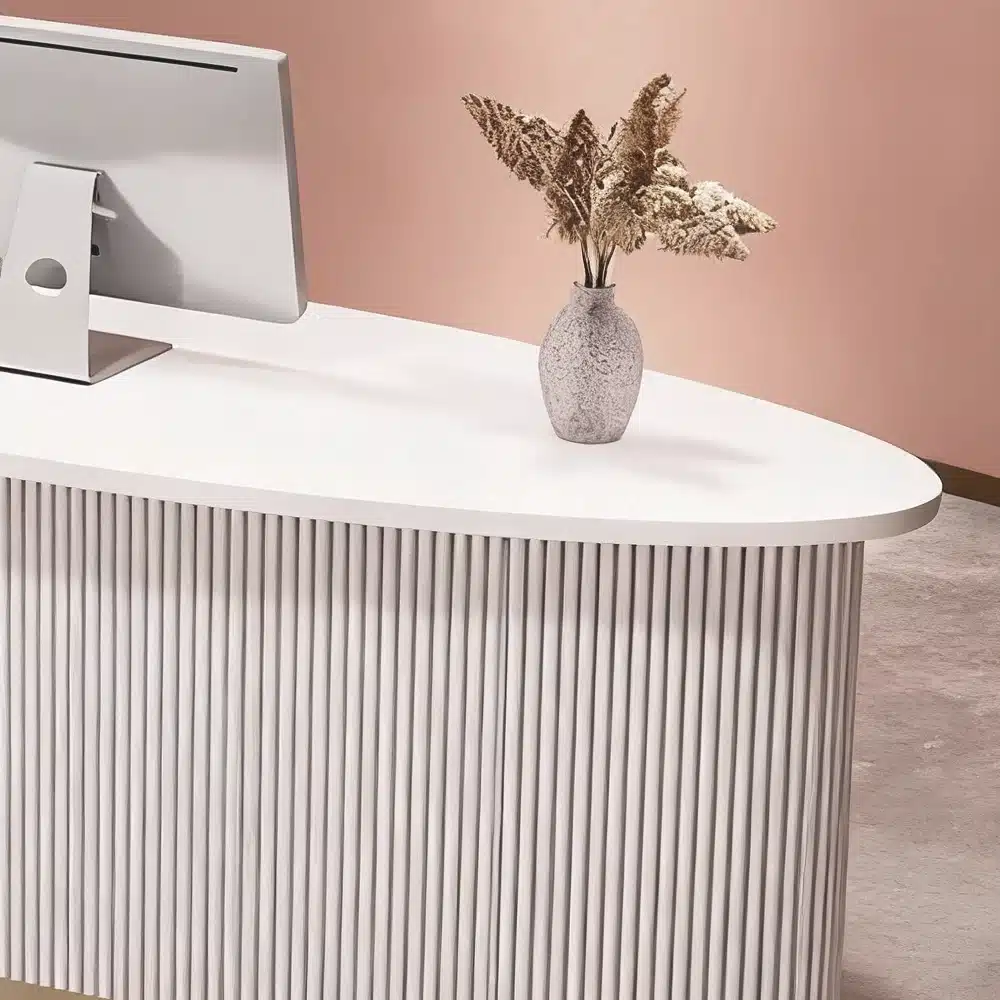 Luxury Lacquer Reception Desk - Medical Spa Clinic Counter Luxury Lacquer Reception Desk - Medical Spa Clinic Counter