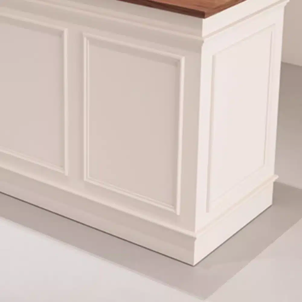 French Style Cream Reception Desk - Boutique & Café Counter French Style Cream Reception Desk - Boutique & Café Counter