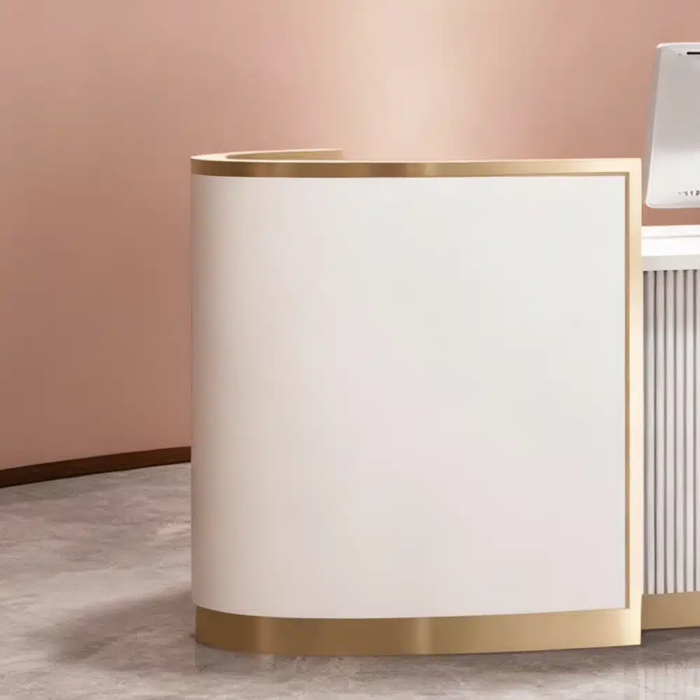 Luxury Lacquer Reception Desk - Medical Spa Clinic Counter Luxury Lacquer Reception Desk - Medical Spa Clinic Counter