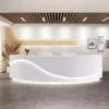 Curved Dental Reception Desk - Lacquer Clinic & Office Counter