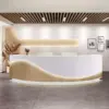 Curved Dental Reception Desk - Lacquer Clinic & Office Counter