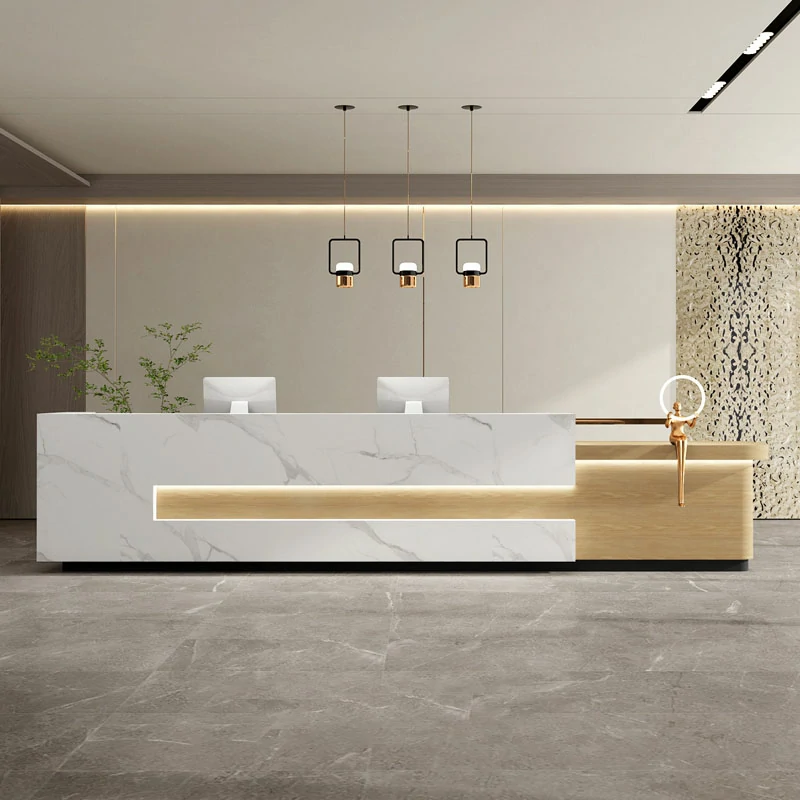 Lacquer Office Reception Desk - Hotel& Retail Counter