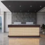 Vintage Hotel Reception Desk - Multi-Functional Bar & Retail Counter