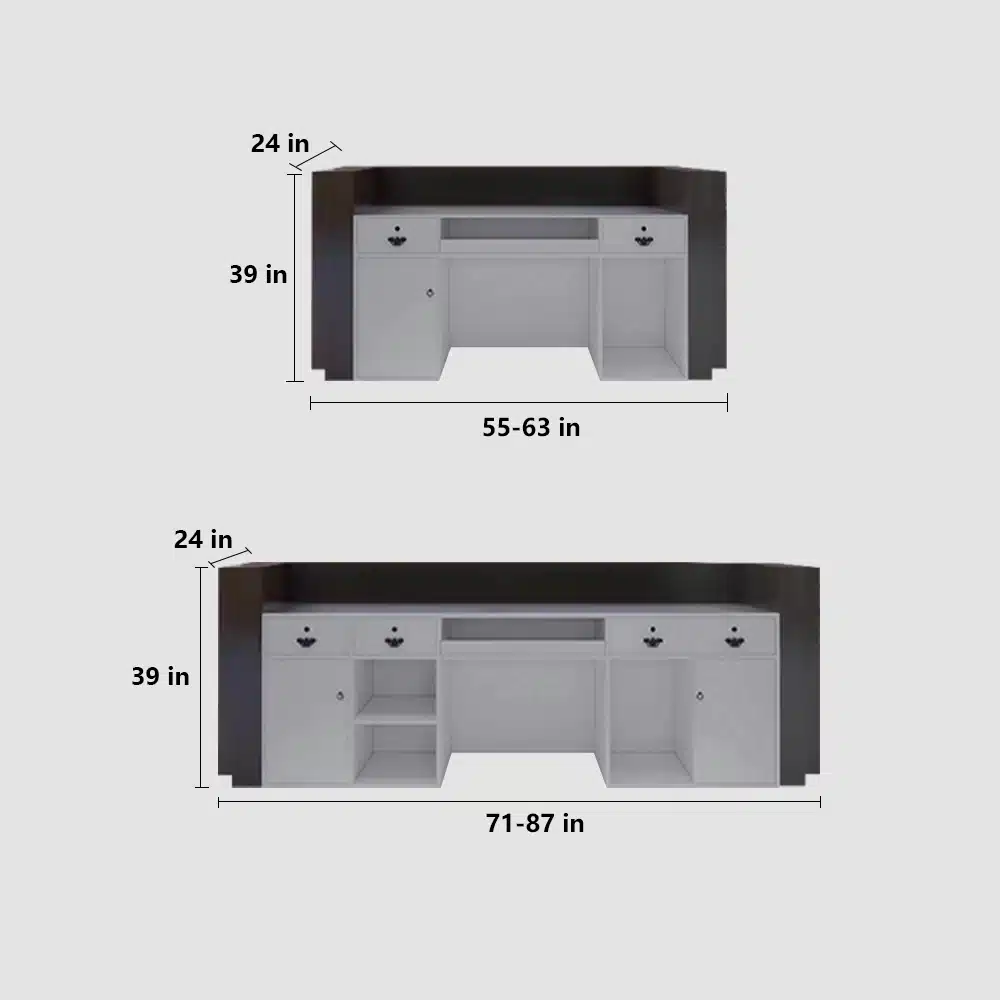 Vintage Hotel Reception Desk - Multi-Functional Bar & Retail Counter