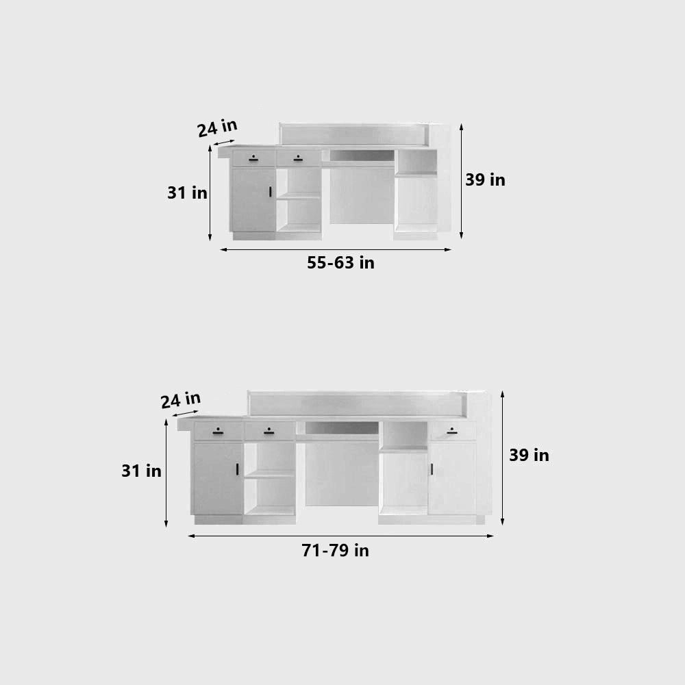 Lacquer Office Reception Desk - Hotel& Retail Counter