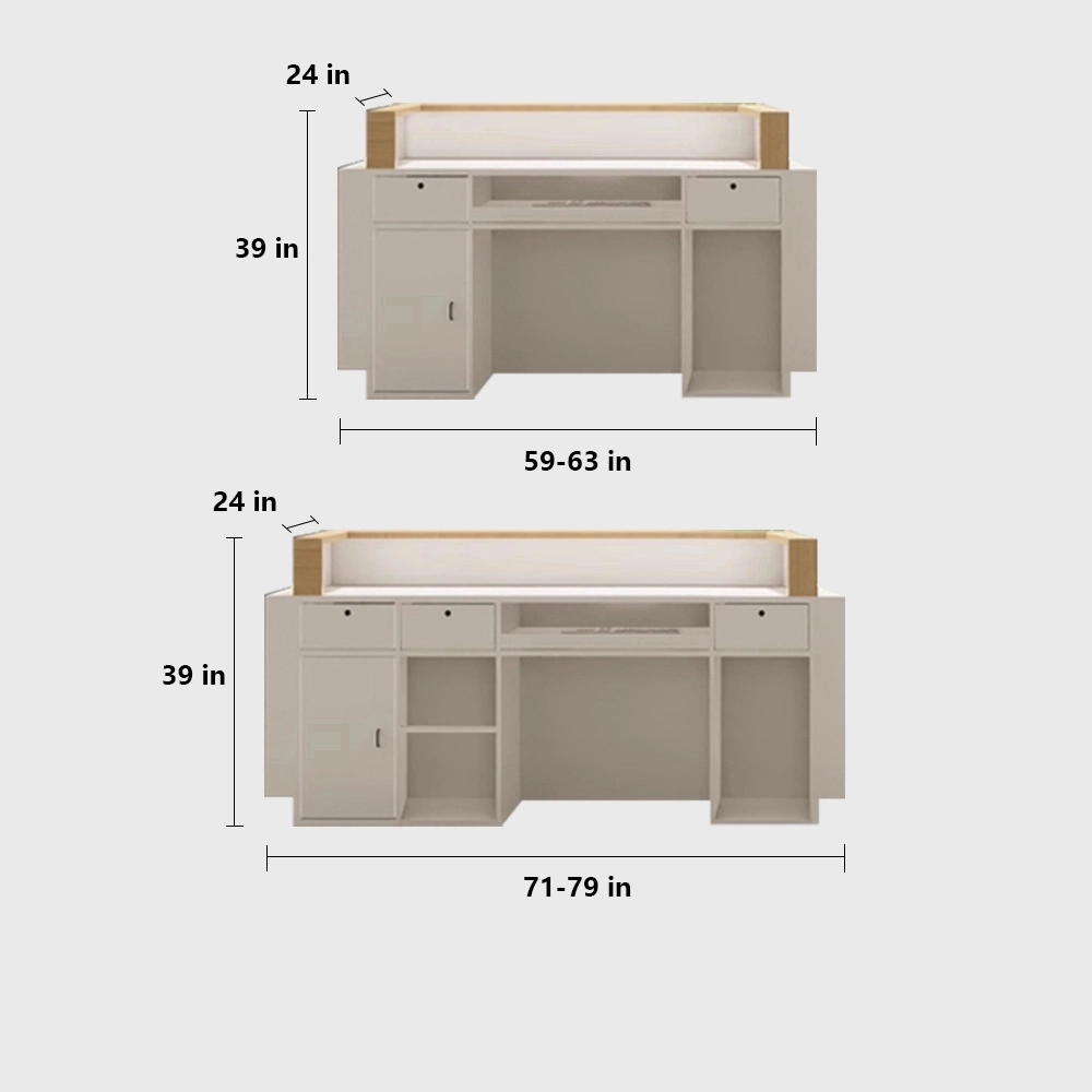 Professional Reception Desk - Office& Hotel Lobby Counter