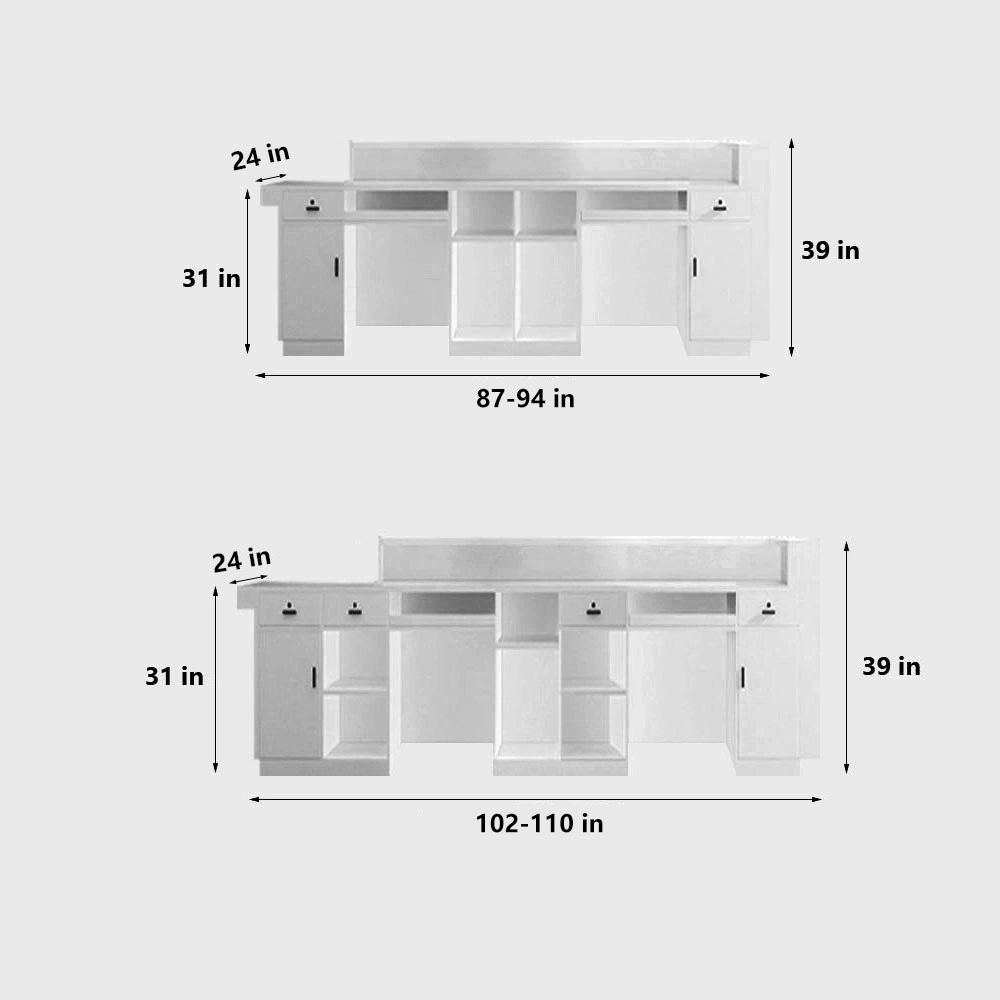 Lacquer Office Reception Desk - Hotel& Retail Counter
