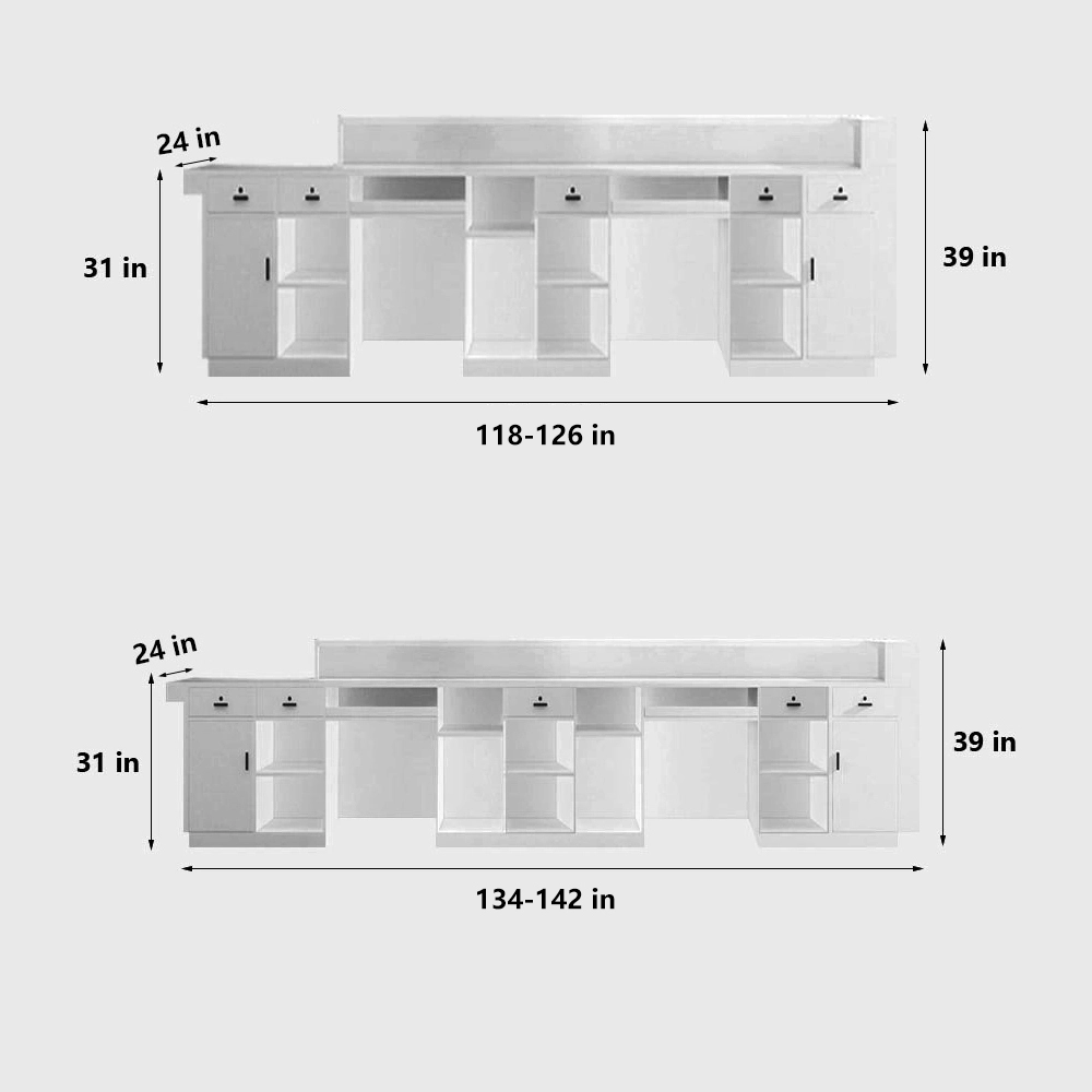 Lacquer Office Reception Desk - Hotel& Retail Counter