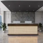 Vintage Hotel Reception Desk - Multi-Functional Bar & Retail Counter