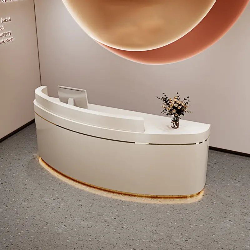Premium Curved Reception Desks for Dental Clinics &Beauty Salons