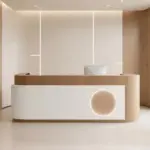 Luxury Cream Reception Desk -  Dance Studio & Boutique Counter
