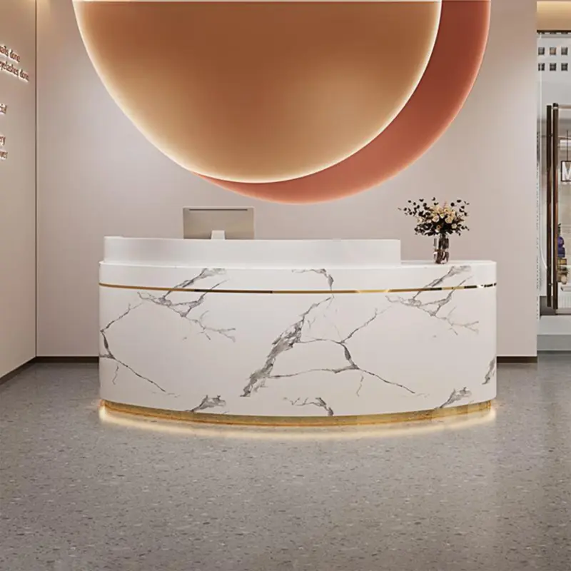Premium Curved Reception Desks for Dental Clinics &Beauty Salons