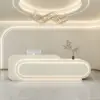 Luxury Modern Curved Reception Desk