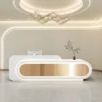 Luxury Modern Curved Reception Desk