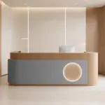 Luxury Cream Reception Desk -  Dance Studio & Boutique Counter