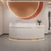 Premium Curved Reception Desks for Dental Clinics &Beauty Salons