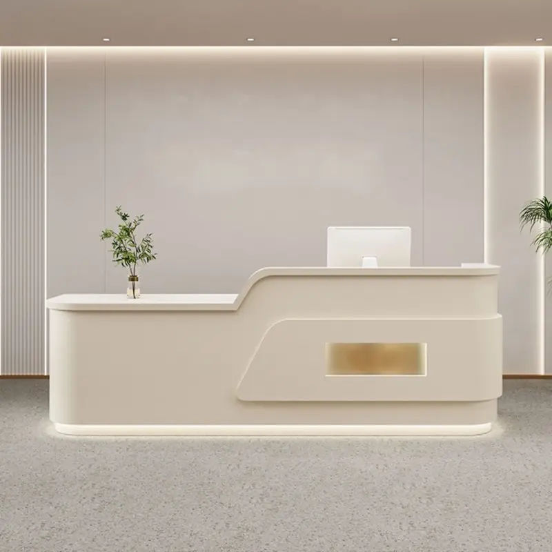 Cream Style Reception Desk - Training Center & Boutique Counter