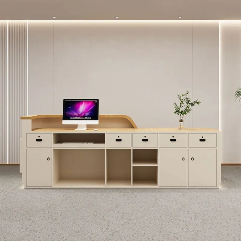 Cream Style Reception Desk - Training Center & Boutique Counter