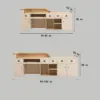 Cream Style Reception Desk - Training Center & Boutique Counter Cream Style Reception Desk - Training Center & Boutique Counter