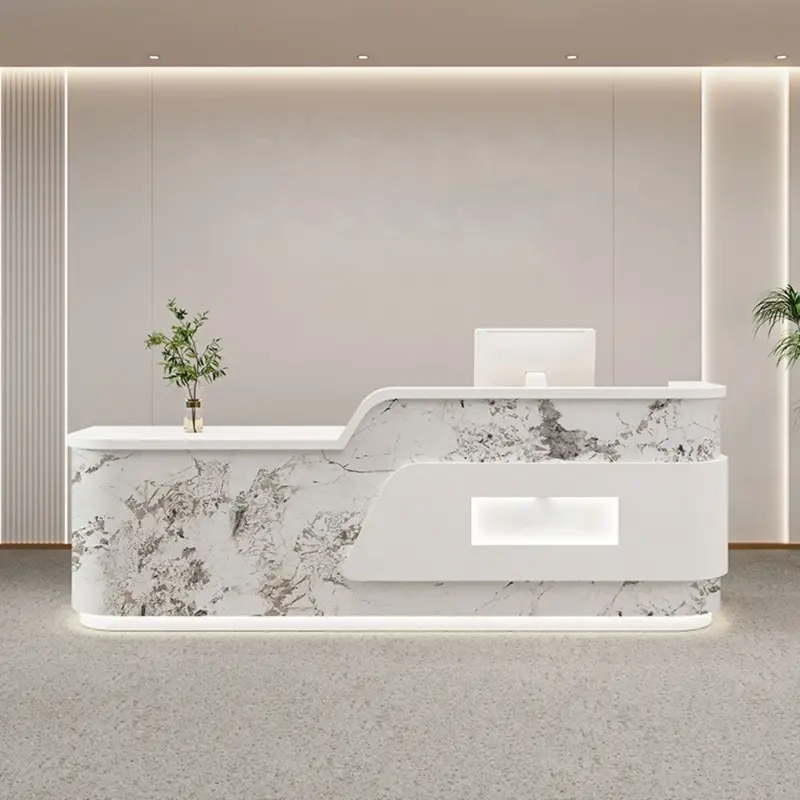 Cream Style Reception Desk - Training Center & Boutique Counter