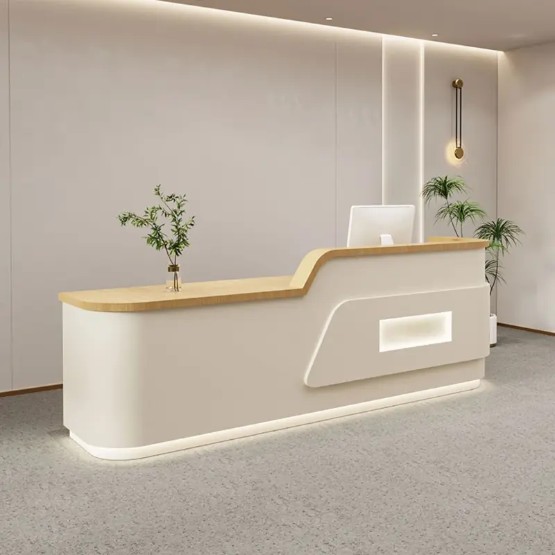 Cream Style Reception Desk - Training Center & Boutique Counter