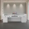 Curved Lacquer Reception Desk - Boutique & Training Center Counter