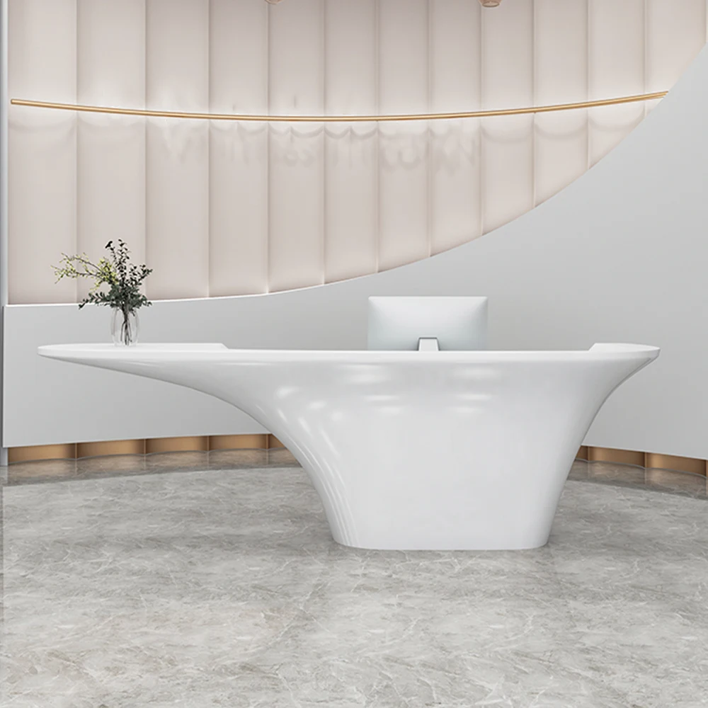 Custom Fiberglass Reception Desk - Boutique & Hotel Counter