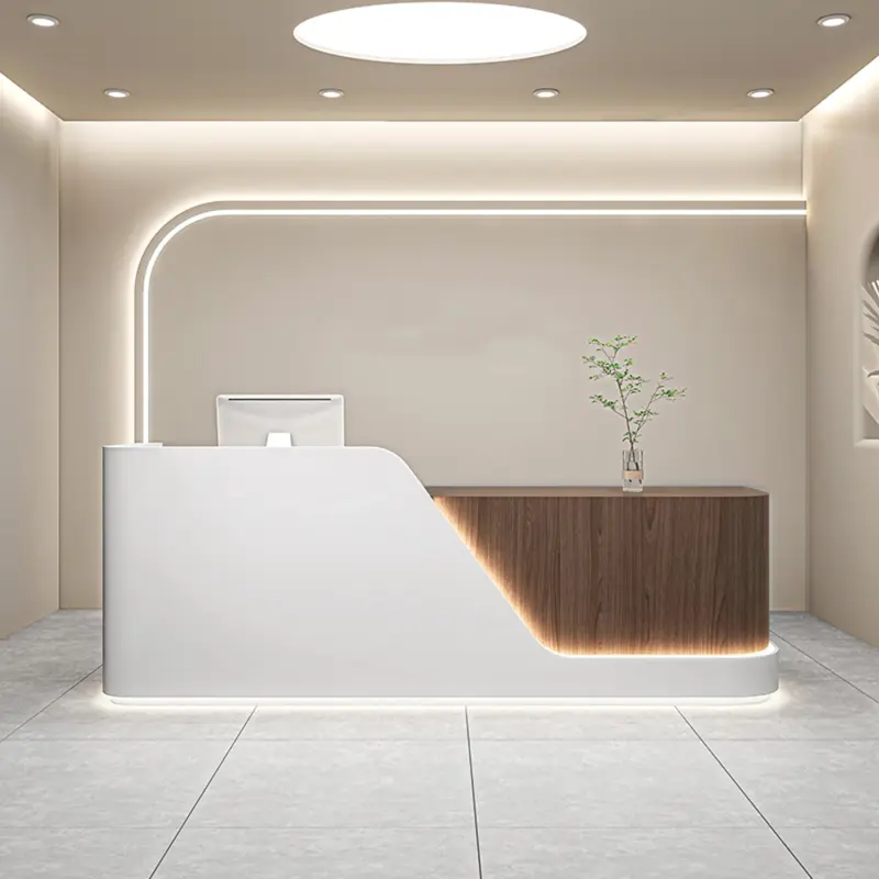 High-Gloss Lacquer Reception Desks