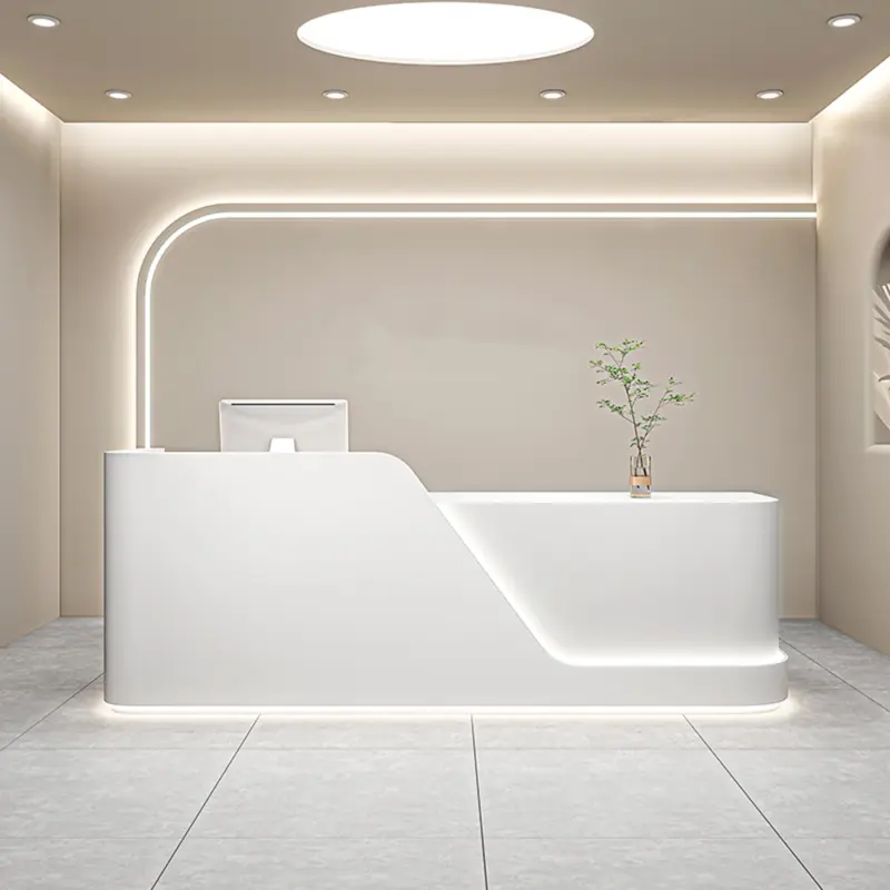 High-Gloss Lacquer Reception Desks