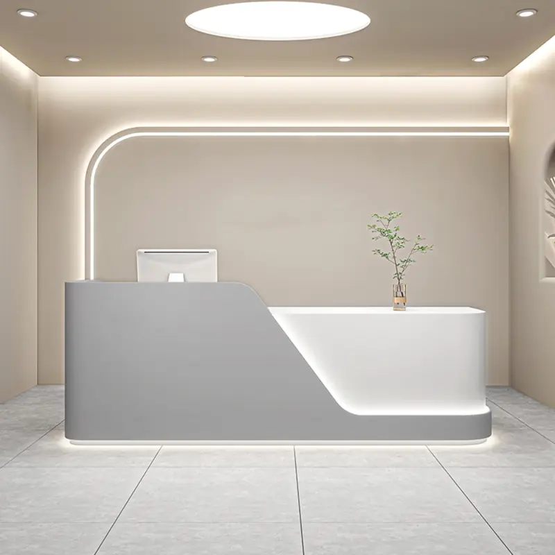 High-Gloss Lacquer Reception Desks