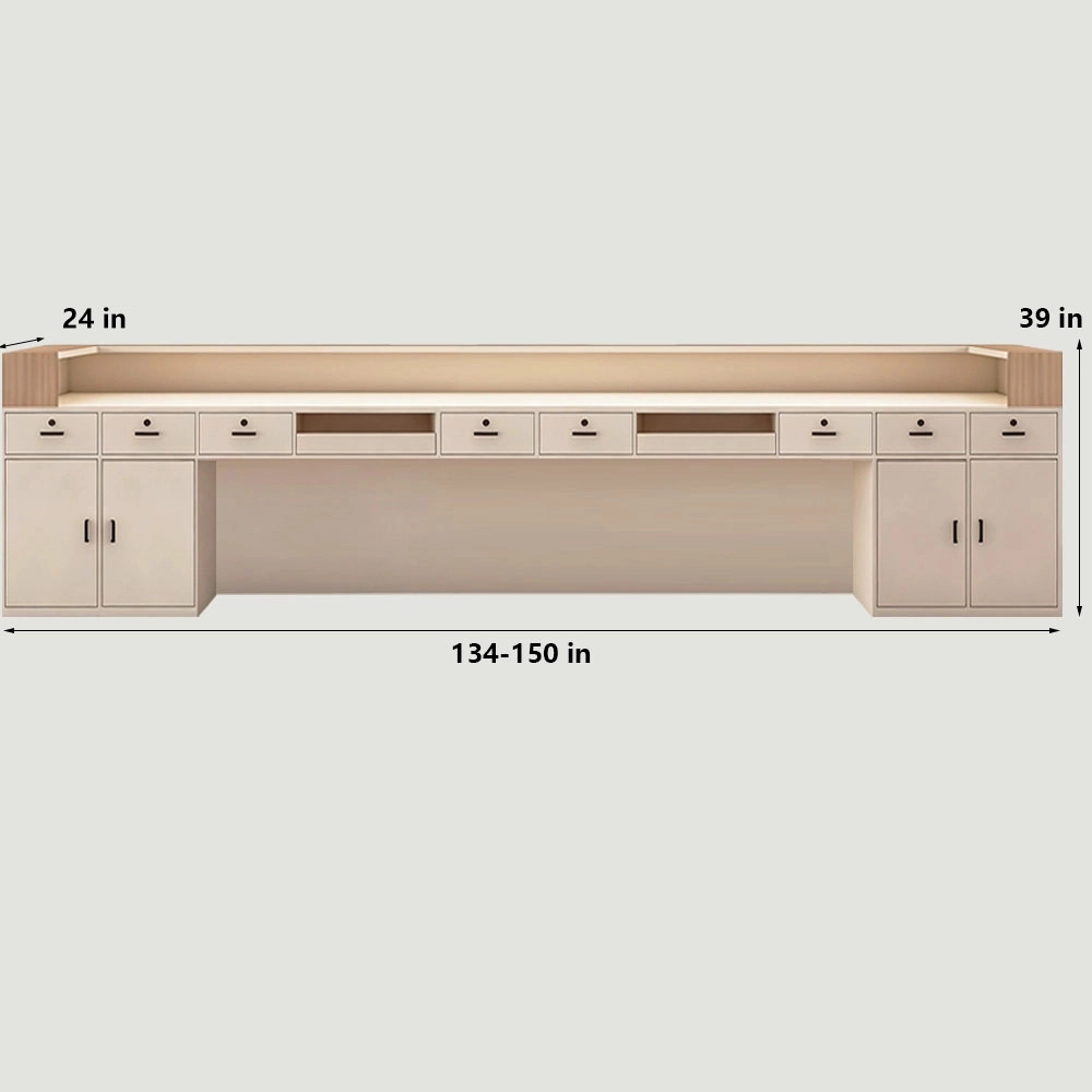 Luxury Cream Reception Desk -  Dance Studio & Boutique Counter