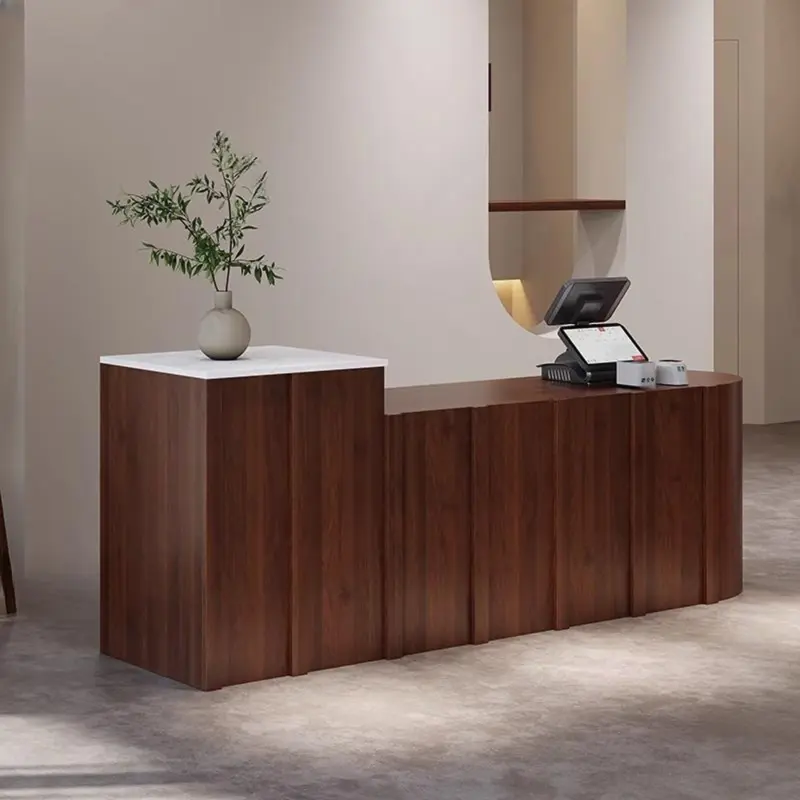 Modern Lacquer & Cream Style Reception Desks for Clothing Stores